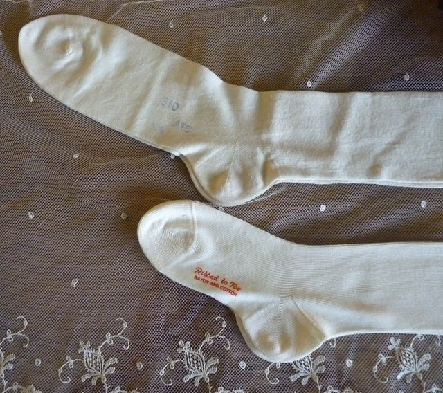 ROLLINS HOSIERY Antike gerippte Strümpfe, 1920er Jahre