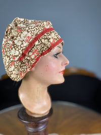 Bedruckte Boudoir-Haube, ca. 1900
