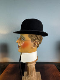 French Bowler hat, silk‑lined, M.A.C.F. Qualité Supérieure, very well preserved, riding style.