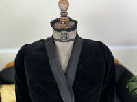 LINKER & Cie. Antikes schwarzes Samt-Gehkleid, Paris, ca. 1910