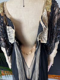 Antikes edwardianisches Abendkleid ca. 1906 – Seide, Spitze, Tüll & Brokat aus England