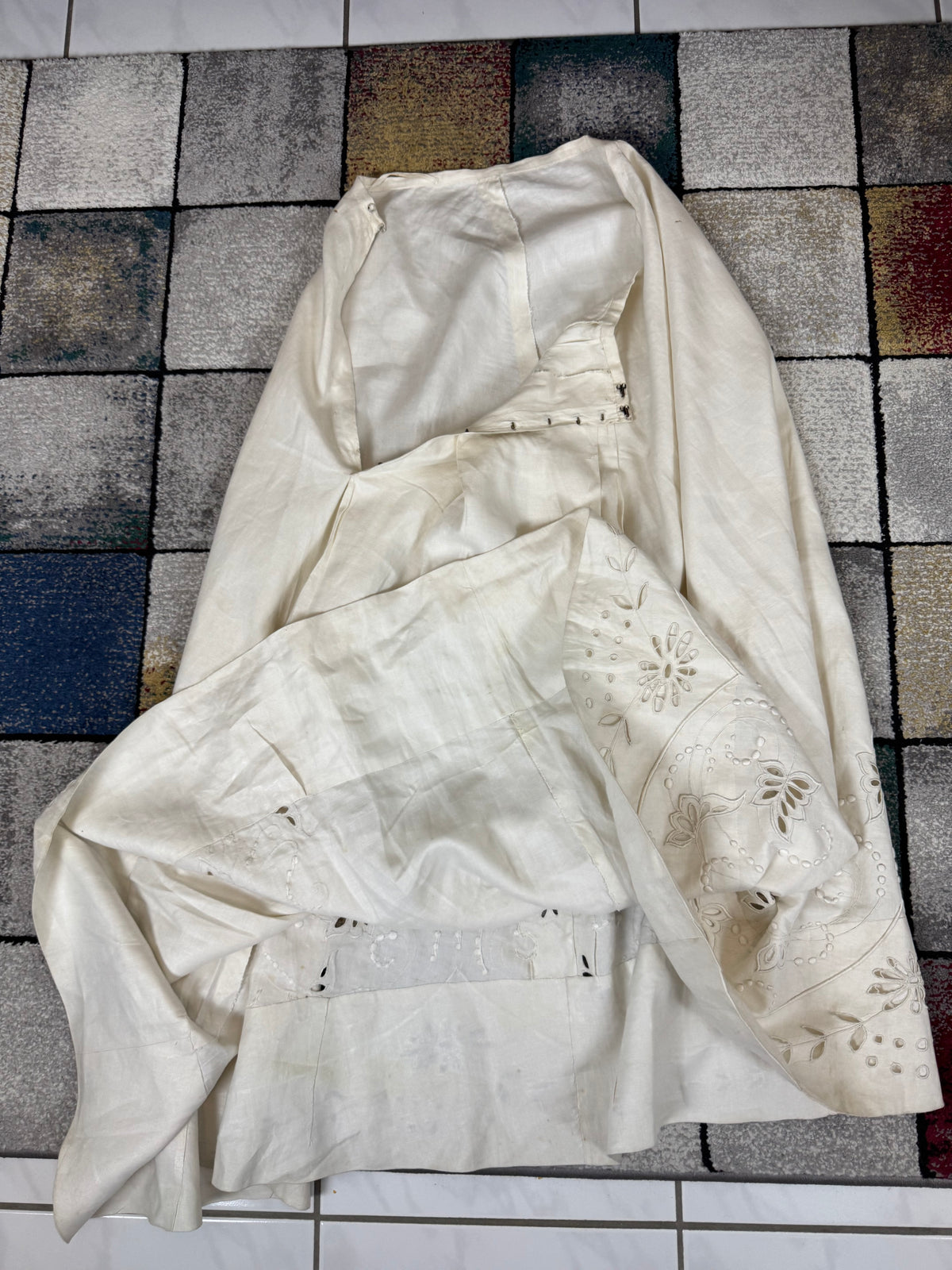 Antique Four‑Piece Edwardian Walking Dress ca. 1910 – Linen, Lace & Lady Gillman Provenance