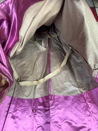 Antikes lilafarbenes Seiden-Ballkleid aus der viktorianischen Ära, ca. 1895