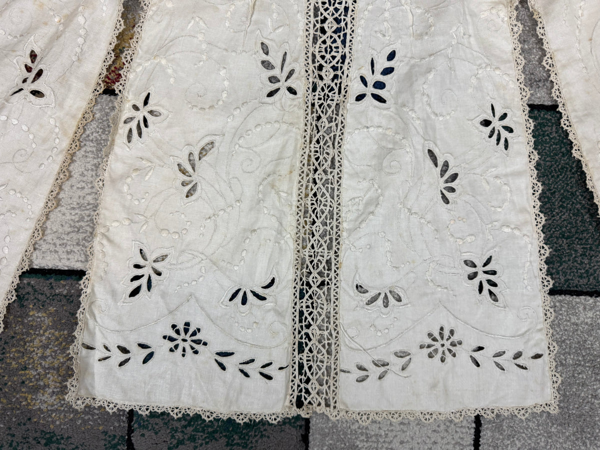 Antique Four‑Piece Edwardian Walking Dress ca. 1910 – Linen, Lace & Lady Gillman Provenance