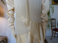 1920s cream satin wedding dress 