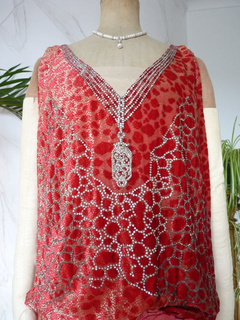 Antique Worth flapper evening dress 