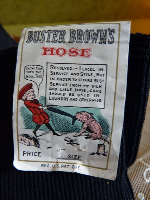 BUSTER BROWN Antike Jungenstrümpfe, 1920er Jahre