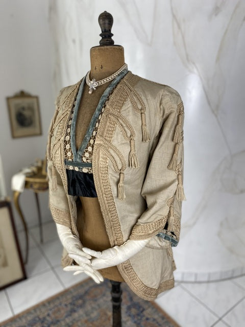 DRECOLL Gehrock, Paris & Wien, ca. 1910 – Antike Couture-Seidenjacke