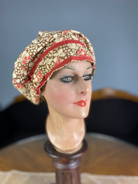 Bedruckte Boudoir-Haube, ca. 1900