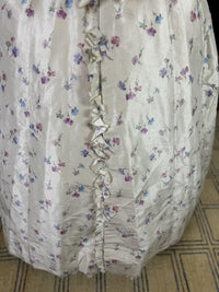 Antikes Seidenabendkleid mit Tagesoberteil, ca. 1864
