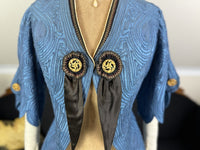 Blue linen jacket from Valentine Museum America
