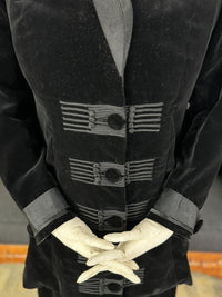LINKER & Cie. Antikes schwarzes Samt-Gehkleid, Paris, ca. 1910