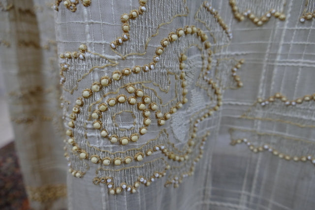 Vintage Bone‑Appliqué Dress, ca. 1922