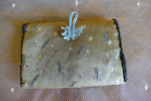 Antike Rococo Seidengeldbörse, ca. 1795