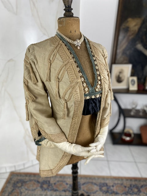 DRECOLL Gehrock, Paris & Wien, ca. 1910 – Antike Couture-Seidenjacke
