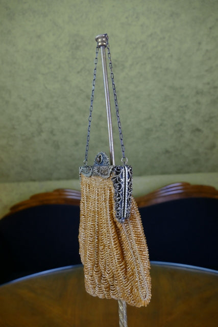 Bernsteinfarbene Art Déco Tasche, 1920er
