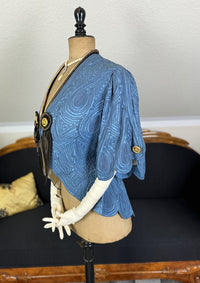 Blue linen jacket from Valentine Museum America