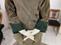 Antikes Edwardianisches Spazierkleid ca. 1912 – Gestreifte Mode des frühen 20. Jahrhunderts