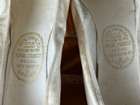 Antique 1911 silk wedding shoes with glass beads by Hook, Knowles & Co. and Lady Gillman provenance