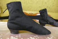 Schwarze Stiefel mit seitlicher Schnürung, Bürgerkriegszeit, ca. 1860–1865