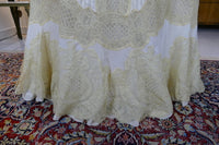 Antikes edwardianisches Kleid von 1901 – MACHARET New York & Paris Zweiteiliges Ensemble aus Seide und Spitze