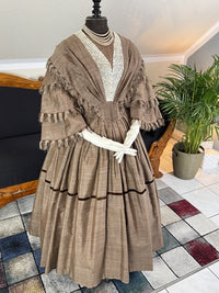 Antikes viktorianisches Gouvernantenkleid, England, ca. 1850