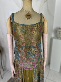 Vintage embroidered lamé dress, America, ca. 1926