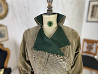 Antikes Edwardianisches Spazierkleid ca. 1912 – Gestreifte Mode des frühen 20. Jahrhunderts