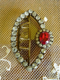 Gürtelschnalle mit Strasssteinen, ca. 1890
