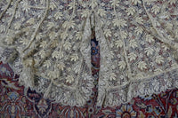 Antikes besticktes Spitzen-Bustle-Überkleid, 1880er Jahre