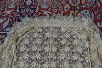 Antikes besticktes Spitzen-Bustle-Überkleid, 1880er Jahre