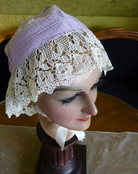 Fliederfarbene Boudoir-Mütze, 1920er Jahre