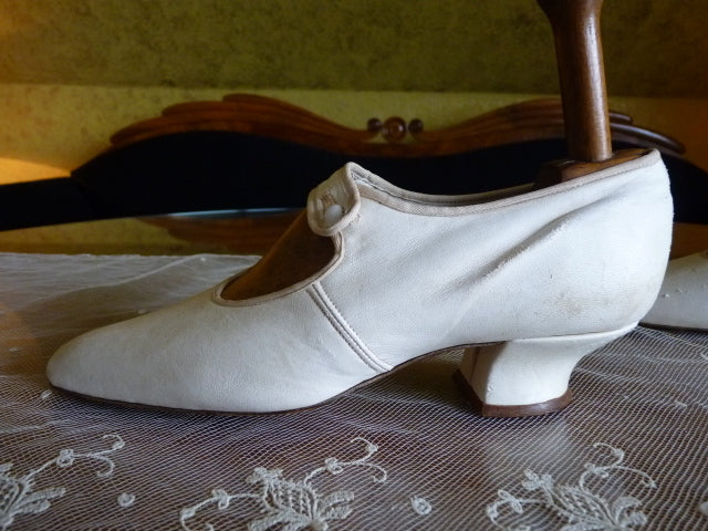 Antike Hochzeitsschuhe aus Ziegenleder, ca. 1910