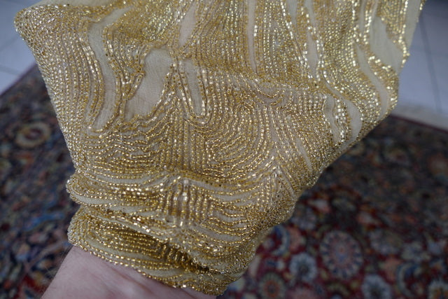 Antikes Flapper-Abendkleid, ca. 1926 – Perlenverzierte Jazz-Age-Silhouette