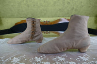 Braune Stiefel mit seitlicher Schnürung, Bürgerkriegszeit, ca. 1860–1865