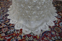 Antikes besticktes Spitzen-Bustle-Überkleid, 1880er Jahre