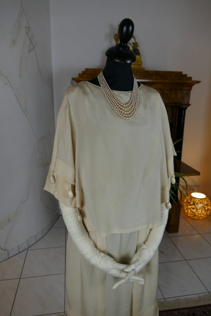 1925 Silk Satin Wedding Dress