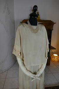 1925 Silk Satin Wedding Dress