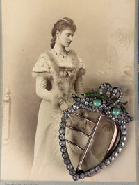 Sillver &amp; Rhinstone Gürtelschnalle, ca. 1890