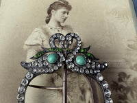 Sillver &amp; Rhinstone Gürtelschnalle, ca. 1890