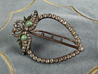 Sillver &amp; Rhinstone Gürtelschnalle, ca. 1890