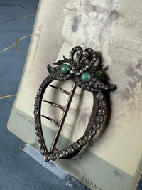 Sillver &amp; Rhinstone Gürtelschnalle, ca. 1890