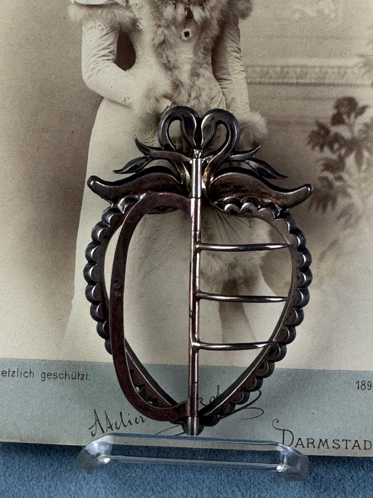 Sillver &amp; Rhinstone Gürtelschnalle, ca. 1890