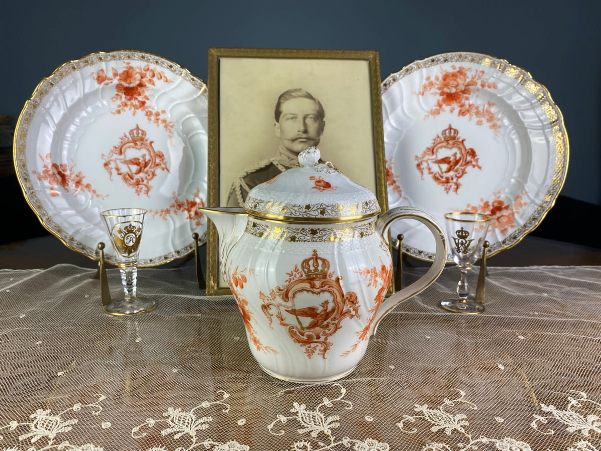 Neuosier-Warmwasserkanne, Kaiser Wilhelm II., datiert 1901 + 1911