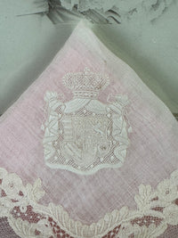ROYAL Spitzentaschentuch mit Wappen aus Österreich-Toskana, ca. 1860