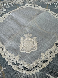 ROYAL Spitzentaschentuch mit Wappen aus Österreich-Toskana, ca. 1860