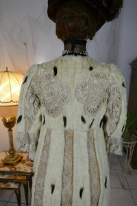 Antique ermine and lace coat, ca. 1908, attributed to Marija Pawlowna Romanowa, Imperial Russia