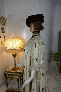 Antique ermine and lace coat, ca. 1908, attributed to Marija Pawlowna Romanowa, Imperial Russia