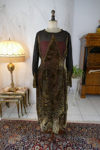 Antique Velvet Day Dress, ca. 1923 