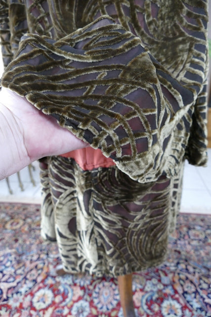 Jazz Age Velvet Day Dress, ca. 1923 